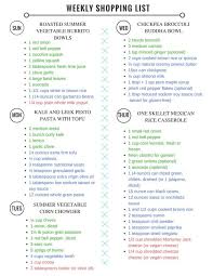 Meal Plan Shopping List Healthy Vegetarian Meal Plan Vegetarian Recipes Healthy Vegetarian Meal Plan