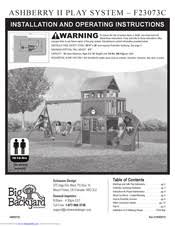 Cool big backyard solowave 10 big backyard replacement parts backyard swing set playhouse here are images wooden costco swing sets outdoor playsets for kids sams club big backyard. Big Backyard Ashberry Ii F23073c Manuals Manualslib