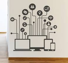 Media Illustration Decorative Sticker Office Mural Wall Sticker Sticker Decor