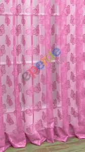 Pembe Kelebek Desen Tul Perde Ve Kruvaze Perde Perde Pembe Desenler