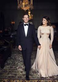 Meghan markle in stella mccartney and prince harry depart for their evening wedding reception. Princess Eugenie S Second Royal Wedding Dress Compared To Meghan Markle S