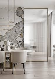 Magnificent Modern Marble Interior With Metallic Accents Marble Interior Modern Interior Design Modern Interior