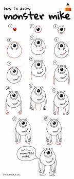 Pin By Shadman Shahriar On Drawings Monster Drawing Easy Disney Drawings Cute Easy Drawings