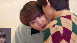 Taehyung kissing Jin's cheeks