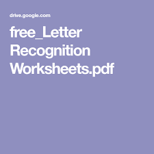 Free Letter Recognition Worksheets Pdf Letter Recognition Teaching Letter Recognition Alphabet Recognition