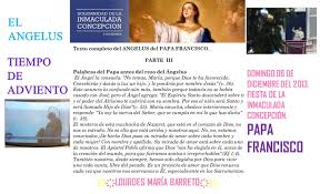 El angelus es la obra maestra de millet y pone de manifiesto su adhesión al realismo. El Angelus Papa Francisco El Tiempo De Adviento Dice El Papa A La Hora Del Angelus Fiest5a De La Inmaculada Concepcion Domingo 8 De Diciembre Del 2013 Parte