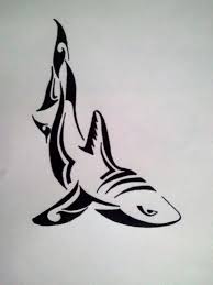 780 tribal hammerhead shark tattoo free vectors on ai, svg, eps or cdr. Awesome Black Ink Tribal Shark Tattoo Stencil
