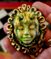 Creator: Me Medium:mixed media turtle made with a vintage clip earring and  apoxie sculpt. I've made several different ones, so fun.