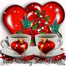 Shiny red roses on a blue background will not hurt on thursday. Good Morning Thursday Gif
