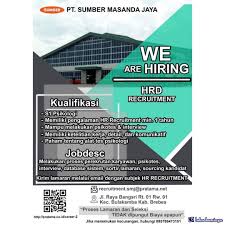 Lowongan kerja rsud brebes lulusan sma smk d3 s1 semua jurusan terbaru mei 2021. Lowongan Kerja Pt Sumber Masanda Jaya Di 2021 Psikologi Industri Psikologi Pengetahuan