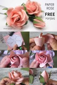 18 Tutorials To Make Paper Rose Free Templates Step By Step Paper Flower Tutorial Paper Roses Paper Flowers Diy