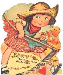 Time Flies Like An Arrow Fruit Flies Like A Banana Pun Gardening Making Hay While The Sun Shines Vintage Valentines Vintage Valentine Cards Valentines Illustration