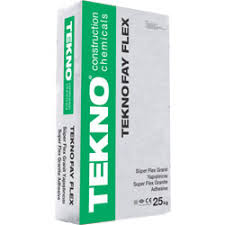 Teknofay Flex Seramik Ve Granit Yapistiricisi Cimento Esasli Yuksek Yapisma Gucune Sahip Esnek Kayma Ozelligi Azaltilmis Seramik Porselen Granit Mermer