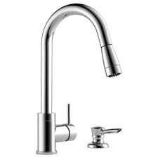 integrated pull down kitchen faucet