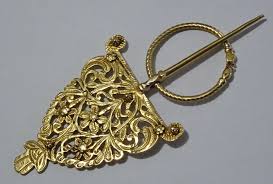 Vintage Algerian 22 Karat Gold Fibula Moroccan Jewelry Traditional Jewelry Karat
