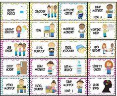 Image Result For Free Printable Preschool Classroom Job