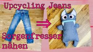 Maybe you would like to learn more about one of these? Upcycling Idee Aus Alter Jeans Wird Ein Sorgenmonster Nahen Fur Anfanger Ohne Schnittmuster Youtube