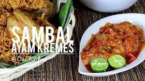 Sambal Ayam Kremes Chili For Fried Chicken With Crunchy Flakes Ayam Goreng Resep Ayam
