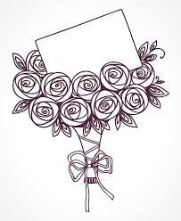 Check spelling or type a new query. Bouquet Of Roses With Message Card Outline Flowers Stock Illustration Illustration Of Gift Icon 125475853