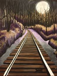 Old Train Track Is An 11 X 14 Acrylics On Canvas Painting Canvas Painting Projects Canvas Painting Tutorials The Art Sherpa