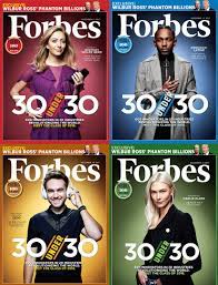 Forbes announced its annual list of 30 under 30. Announcing The 2018 30under30 List