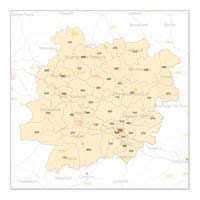 Communes constitue le département de la. Atlas Des Codes Postaux Cartes Des Departements De France