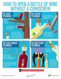 Open Your Wine Without A Corkscrew Open Wine Without Corkscrew Wine Bottle Wine Infographic