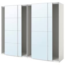 Unless you don't have the space to swing open a door, they work as well as sliding doors, if not better. Pax Wardrobe With Sliding Doors White Auli Mirror Glass Ikea