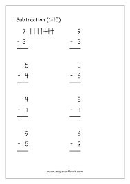 When we talk about touchmath subtraction worksheets, below we can see various similar pictures to add more info. Free Printable Number Subtraction 1 10 Worksheets For Grade 1 And Kindergarten Subtraction With Pictures Objects To Cross Out Subtraction Using Number Line Megaworkbook