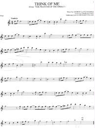 Think Of Me C Flute Not Mine From Internet Search Flute Sheet Music Sheet Music Violin Sheet Music