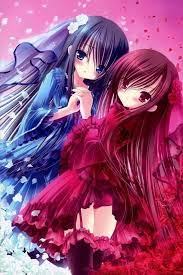 Red And Blue Double Girl Iphone 4s Wallpaper Http Www Ilikewallpaper Net Iphone Wallpaper Keep It Blue Anime Anime Wallpaper Iphone Cool Anime Pictures