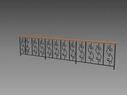 3d post for railing 1000 mm height ci. Home Terrace Railing Design Free 3d Model 3ds Dwg Max Vray Open3dmodel 209201