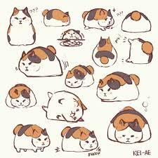 Funny cats clipart cute cat happy cat digital cat download. Easy Drawing Cartoon Cute Fat Cat Drawing