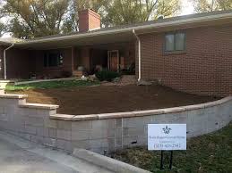 The wall will blend in with most architectural styles. Cinder Block Retaining Wall Scott Rogers Custom Stone In Longmont Co