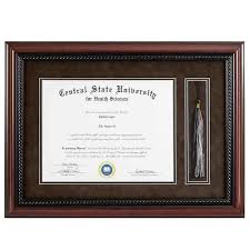 Jul 05, 2021 · this unique graduation picture frame makes a great gift for any grad. Heritage Frames 11x14 Premium Cherry Wood Diploma Frame With Rope Border And Tassel Display