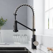 Maybe you would like to learn more about one of these? á… Woodbridge Wk010203bl Stainless Steel Single Handle Spring Coil Pre Rinse Kitchen Faucet With Pull Down Sprayer Matte Black Finish Woodbridge