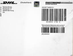 Lassen sie sich den paketschein geben, auf dem auch. Philaseiten De 7 Deutsche Post Dhl Produkt Paketmarke Geschaftskunden