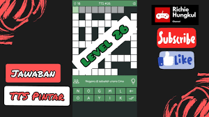Jawaban Tts Pintar Level 26 Youtube
