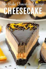 No Bake Chocolate Orange Cheesecake Recipe Orange Cheesecake Recipes Chocolate Orange Cheesecake Cheesecake Recipes