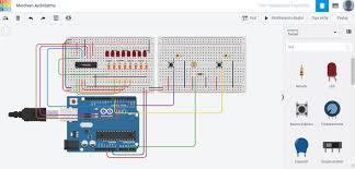 16 basamak tek arm ile. Tinkercad Com Arduino Ornekleri 3 Merdiven Aydinlatma Uygulamasi Fuat Ozbay Daima Ogren