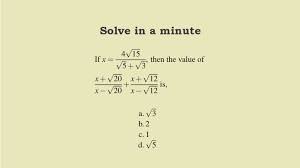 3x+5 = 2x+1 3x+5 2x = 2x+1 2x (subtract 2x from both sides) x+5 = 1 Pin By Suresolv On Fast Math Problem Solving Ssccgl Algebra Problems Solving Math Problem Solving