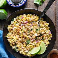 Mix together chili powder, kosher salt, and cayenne in a small bowl. Mexican Roasted Corn Elote Salad Foxes Love Lemons