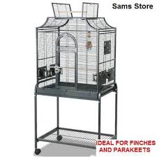 Bird Cage On Wheels For Sale Large Bird Cage Mobile Stand Parakeets Finches Accessories Bowls Waste Tray New Vintage Bird Cage Bird Cage Stand Parakeet