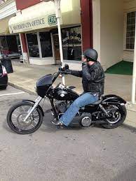 My Cute Hubby On His 2012 Dyna Wide Glide With Drag Bars On 12 Riser And Fairing Harley Davidson Dyna Wide Glide Harley Bikes Harley Dyna Wide Glide