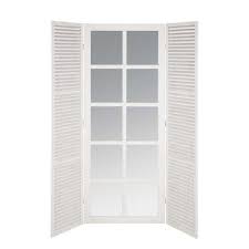 Miroir Fenetre Blanc Riviera Raam Spiegel Wit Wit Hout