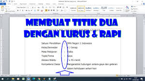 Cara buat titik dua sejajar di excel. Cara Membuat Titik Dua Lurus Dan Sejajar Di Excel Youtube