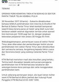 Keretapi tanah melayu berhad (bahasa inggris: Ktmb 03 2267 1200 On Twitter Informasi Terkini Operasi Tren Ktm Berhad Di Sektor Pantai Timur Telah Kembali Pulih