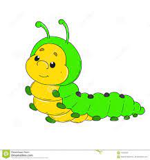 chenille de personnage dessin anime ver gai illustration stock image 71825260 coloriage coccinelle miraculeuse