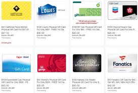 Choose from a variety of gift values and reload the cards whenever you want. Expired Ebay Daily Deals Discounted Gift Cards For Lowe S Chevron Texaco Exxon Mobil Wendy S More Gc Galore