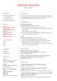 Use a template to make sure your resume looks amazing. Mba Finance Resume Sample Resumekraft